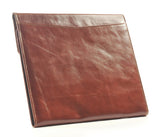 iPad Portfolio case Full Grain cowhide Leather for iPad Notepad style iPad leather case (Coffee)