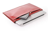 Macbook Air Leather Sleeve Portfolio style Sleeve for 11" / 13" Macbook air  (Red)
