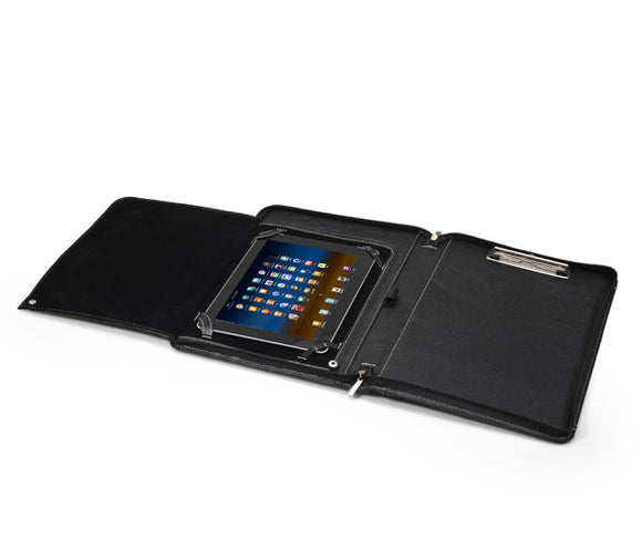 Classic Samsung Galaxy Tab S3 9.7/Tab S4 10.5/Tab S5e/Tab S6 10.5 Zip-Close Leather Portfolio With Pockets