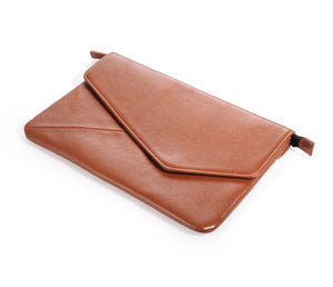 leather maccase in khaki leather