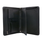 iPad folio case with notepad in Black genuine leather, for New iPad 9.7, iPad Pro 10.5/11 inch