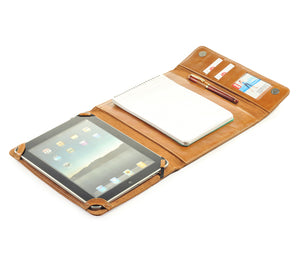 Notepad style iPad leather Portfolio case made from top grain cowhide Leather, for iPad 9.7 inch